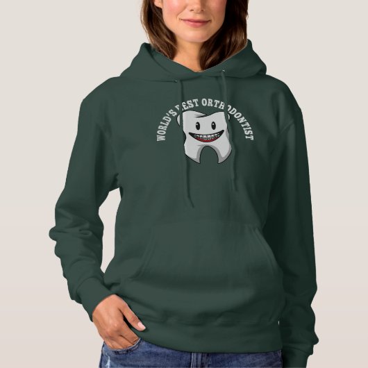Orthodontist Dentist Teeth Braces Orthodontie Hoodie (Voorkant)