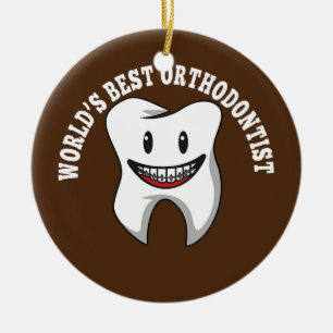 Orthodontist Dentist Teeth Braces Orthodontie Keramisch Ornament