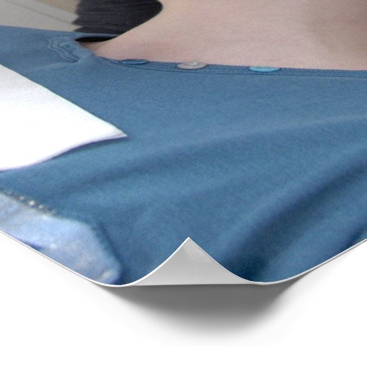 Orthodontist die de gebitsbeugels van een poster (Hoek)