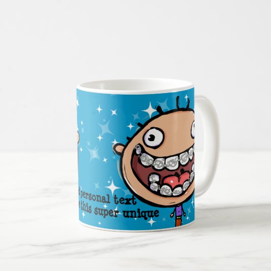 Orthodontist. Geschenk. Persoonlijke koffiebeker Koffiemok (Voorkant rechts)