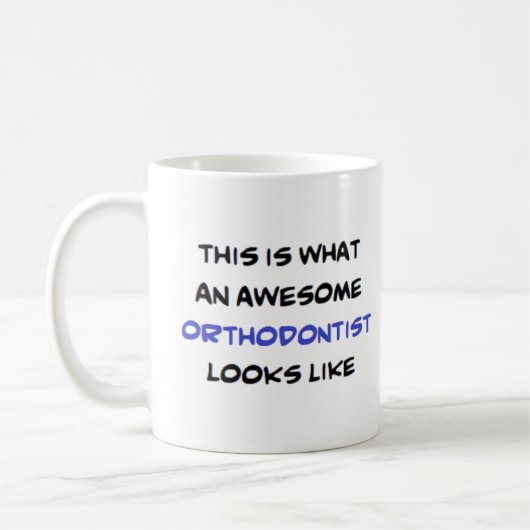 orthodontist, geweldige koffiemok (Links)