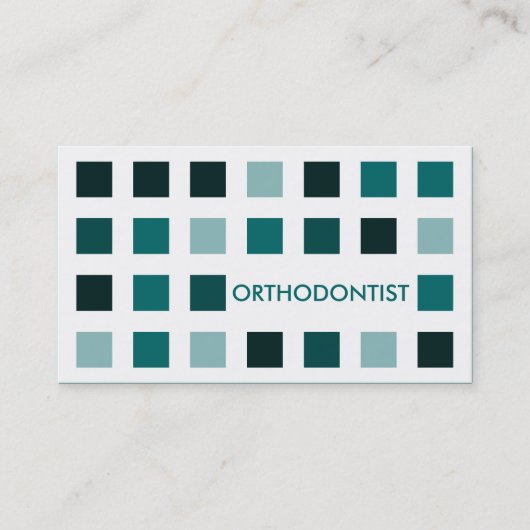 ORTHODONTIST (mod.vierkanten) Visitekaartje (Voorkant)