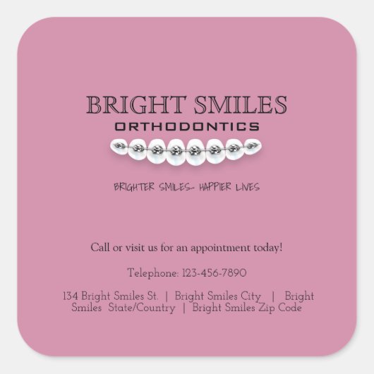 Orthodontist Orthodontist Business Promo Sticker (Voorkant)