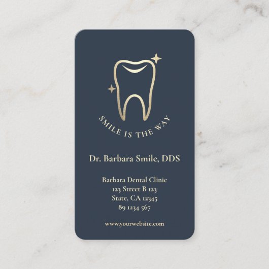 Orthodontist Tandheelkundige Cosmetische Houtskool Visitekaartje (Voorkant)