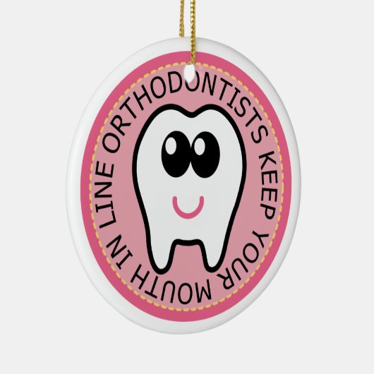 Orthodontist Tooth Ornament Keepomwille Gift (Rechts)
