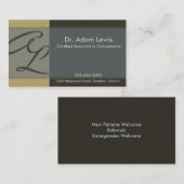 Orthodontist Visitekaartje - Monogram (Voorkant / Achterkant)