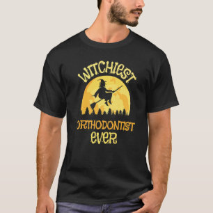 Orthodontist Witch Halloween Humor T-shirt