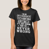 Orthodontiste technicus t-shirt (Voorkant)