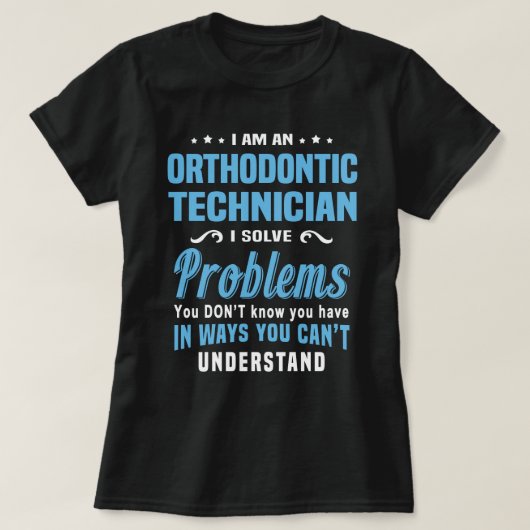 Orthodontiste technicus t-shirt (Design voorkant)