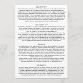 Orthodox Bruiloft Beschrijving 5 x 7 kaarten (Achterkant)