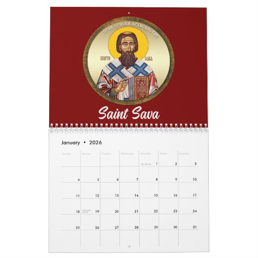 Orthodox calendar 2025 kalender (Jan 2026)