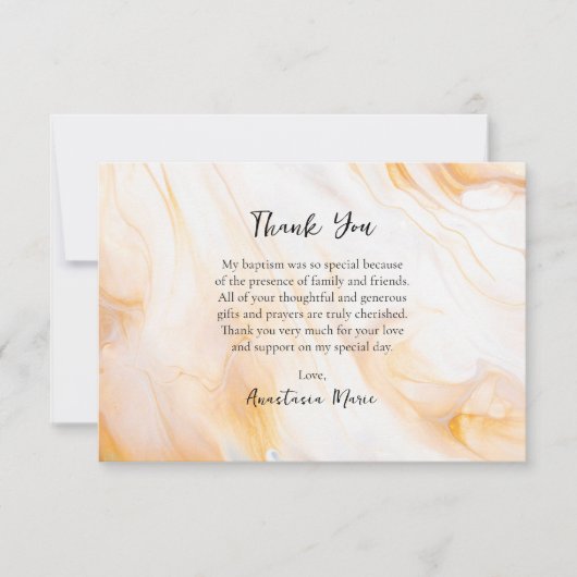 Orthodox Christelijk doopsel Bedankkaart (Voorkant)