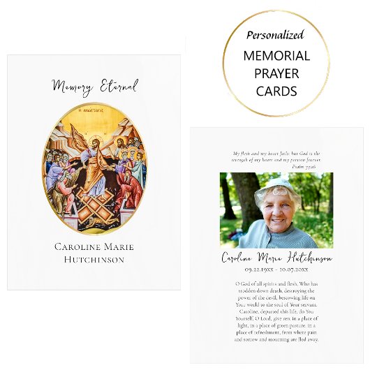 Orthodox Christelijk Foto Memorial Prayer Kaart Plaatskaartje