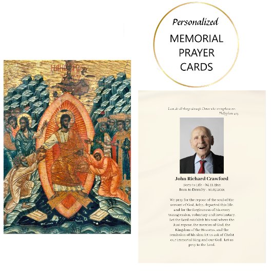 Orthodox Christelijk Foto Memorial Prayer Kaart Plaatskaartje