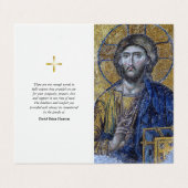 Orthodox Christelijk Fotomonument Dank u Visitekaartje (Buitenkant ongevouwen)