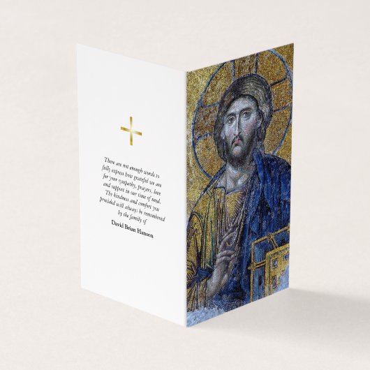 Orthodox Christelijk Fotomonument Dank u Visitekaartje (Buitenkant)