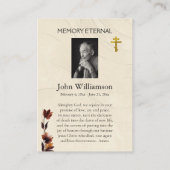 Orthodox Christelijk Geheugen Eeuwige Gebed Kaart Plaatskaartje (Achterkant)