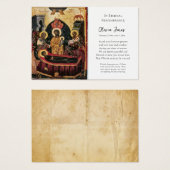 Orthodox Christelijk icoon begrafenis bedankje Visitekaartje (Voorkant /achterkant)