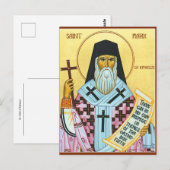 Orthodox Christelijk Icoon van St. Marcus van Efez Briefkaart (Voorkant / Achterkant)