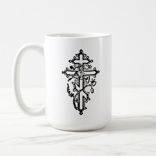 Orthodox Christelijk  Kruis 15oz. Koffiemok (Links)