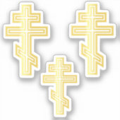 Orthodox Christelijk Kruis Sticker (Voorkant)