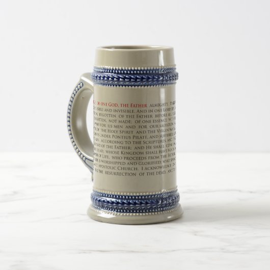 Orthodox Christelijk Nicene Creed 22oz Stein Bierpul (Voorkant links)