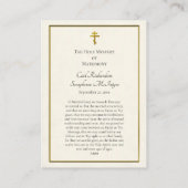 Orthodox Christelijk Trouwgebed Kaart Flowers Plaatskaartje (Achterkant)