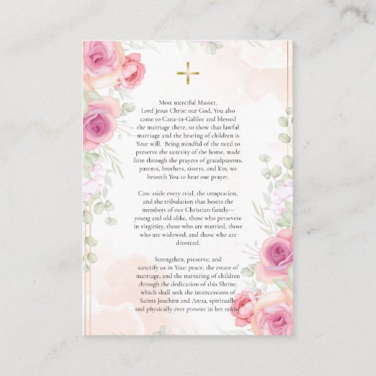 Orthodox Christelijk Trouwgebed Kaart Plaatskaartje (Achterkant)