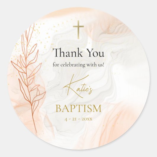 Orthodox Christelijk Waters of Light Baptism Class Ronde Sticker (Voorkant)