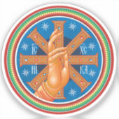Orthodox Christelijk Zegen Hand Icon Sticker (Voorkant)