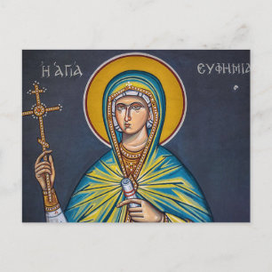 Orthodox Christelijke icoon van St. Euphemia Briefkaart