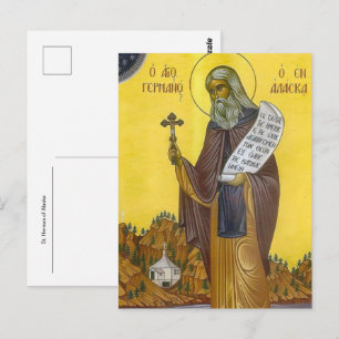 Orthodox Christelijke Icoon van St. Herman van Ala Briefkaart
