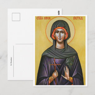 Orthodox Christelijke icoon van St. Paraskevi Briefkaart