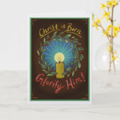 Orthodox Christian Christmas card Christ is Born Kaart (Gele Bloem)