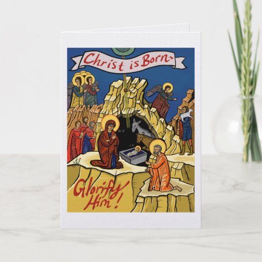 Orthodox Christian Nativity Christmas Card Kaart (Voorkant)