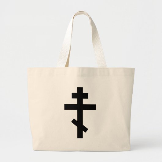 Orthodox Cross Grote Tote Bag (Voorkant)