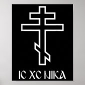 Orthodox Cross Ic Xc Nika Funny Jesus Christian Gi Poster (Voorkant)