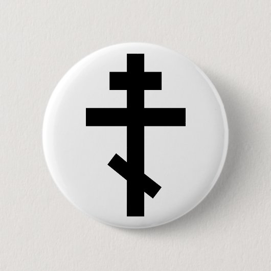 Orthodox Cross Ronde Button 5,7 Cm (Voorkant)