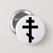 Orthodox Cross Ronde Button 5,7 Cm (Voorkant /achterkant)