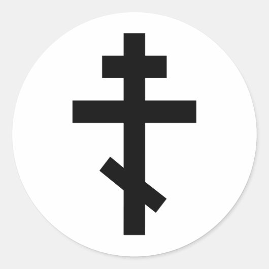 Orthodox Cross Ronde Sticker (Voorkant)