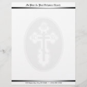Orthodox Cross Watermark letterhead Briefhoofd Sjabloon (Voorkant)