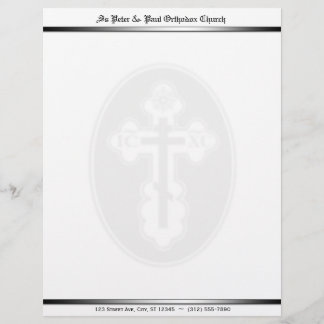 Orthodox Cross Watermark letterhead Briefhoofd Sjabloon