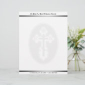 Orthodox Cross Watermark letterhead Briefhoofd Sjabloon (Staand voorkant)
