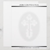 Orthodox Cross Watermark letterhead Briefhoofd Sjabloon (Voorkant / Achterkant)