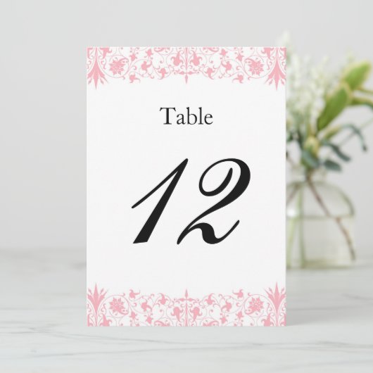 Orthodox Elegant Baptism Table Numbers Double Side Kaart (Staand voorkant)