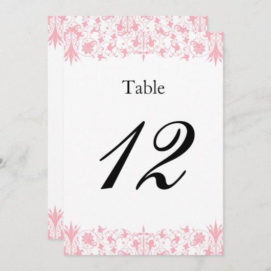 Orthodox Elegant Baptism Table Numbers Double Side Kaart (Voorkant / Achterkant)