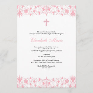 Orthodox Elegant Baptisme Invitation Kaart