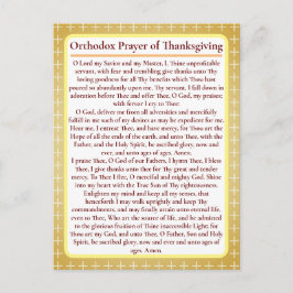 Orthodox Gebed van de Thanksgiving kaart