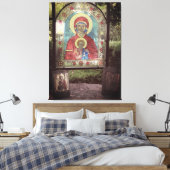 Orthodox Glas in lood Moeder Maria Canvas Print (Insitu (Slaapkamer))