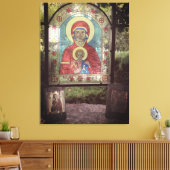 Orthodox Glas in lood Moeder Maria Canvas Print (Insitu (Woonkamer))